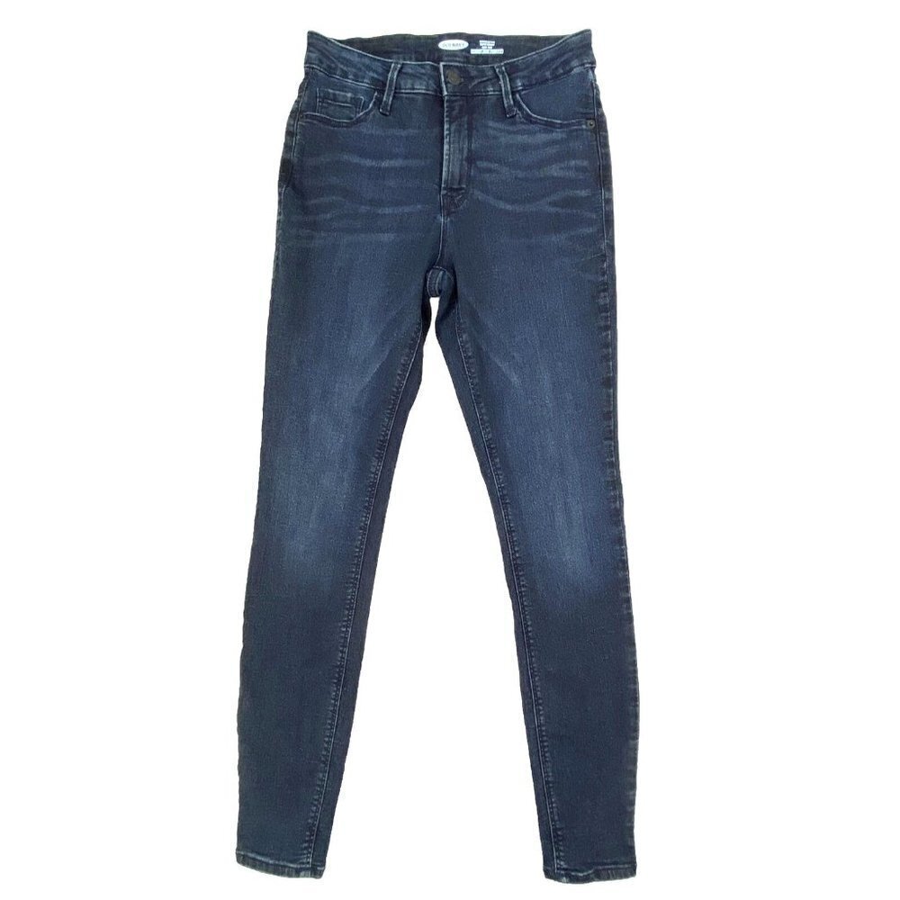 Old Navy Rockstar High Rise Super Skinny Secret Slim Blue Jeans size 2 Dark Wash